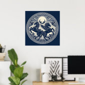 Mooie mystieke paarden 51 poster (Thuiskantoor)