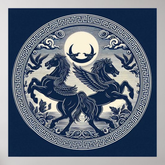 Mooie mystieke paarden 51 poster (Voorkant)