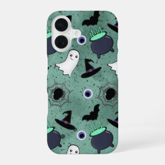 Mooie naadloze Halloween-patroon iPhone 16 Hoesje