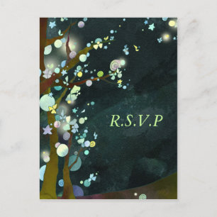 Mooie nacht: bruiloft RSVP Briefkaarten
