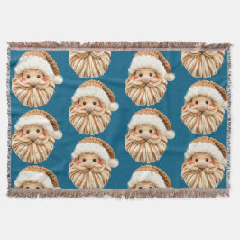 Mooie namaak garen Kerstman haak Deken