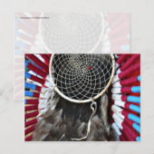 Mooie Native American Dream Catcher Red Blue Briefkaart (Voorkant / Achterkant)