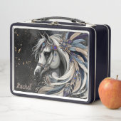 Mooie Native American Horse Metal Lunch Box (In situ)