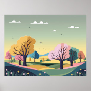 Mooie Natuur Achtergrond Poster