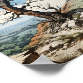 Mooie Natuur Landscape Single Tree Poster (Hoek)