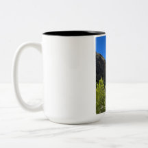 Mooie natuur landschap tweedelig koffiekopje