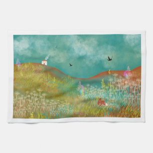 Mooie Natuur theehanddoek in Engeland Theedoek