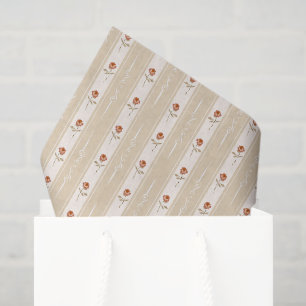 Mooie natuurlijke beige bloei patroon decoupage tissuepapier