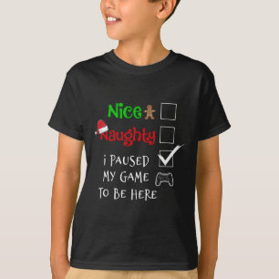Mooie Naughty Gamer die ik heb gepauzeerd om hier T-shirt