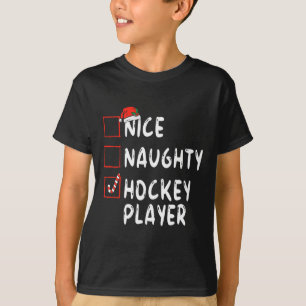 Mooie Naughty Hockey, kerstman T-shirt