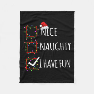 Mooie Naughty, ik heb een mooie kerstlijst. Fleece Deken