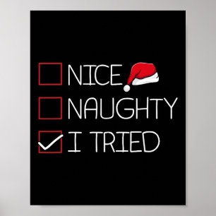 Mooie Naughty, ik heb Kerstmis geprobeerd Pajama F Poster