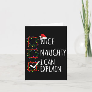 Mooie Naughty, ik kan de kerstman vertellen Kaart