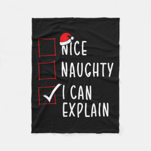 Mooie Naughty, ik kan kerstfeestjes uitleggen San Fleece Deken