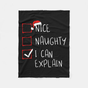 Mooie Naughty, ik kan kerstfeestjes uitleggen San Fleece Deken