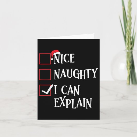 Mooie Naughty, ik kan kerstfeestjes uitleggen San Kaart (Voorkant)