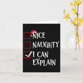 Mooie Naughty, ik kan kerstfeestjes uitleggen San Kaart (Gele Bloem)