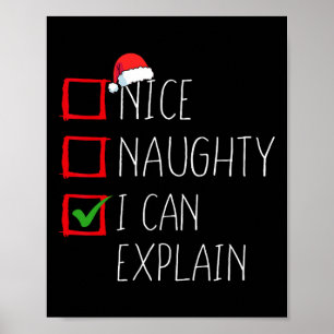 Mooie Naughty, ik kan kerstfeestjes uitleggen San Poster