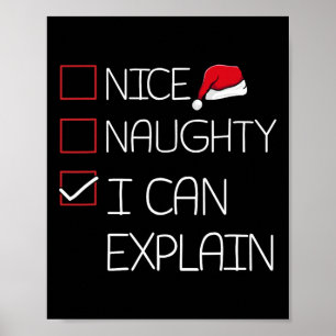 Mooie Naughty, ik kan kerstpajama grappig uitlegge Poster