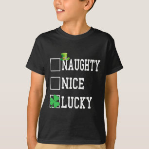 Mooie Naughty Lucky St Patricks Day Shamrock Women T-shirt