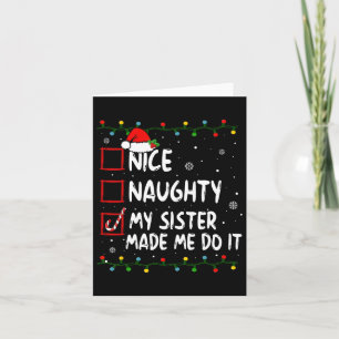 Mooie Naughty, mijn zuster heeft me met Kerstmis g Kaart