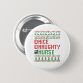 Mooie Naughty Neurse Funny kerstcadeau Ronde Button 5,7 Cm (Voorkant /achterkant)
