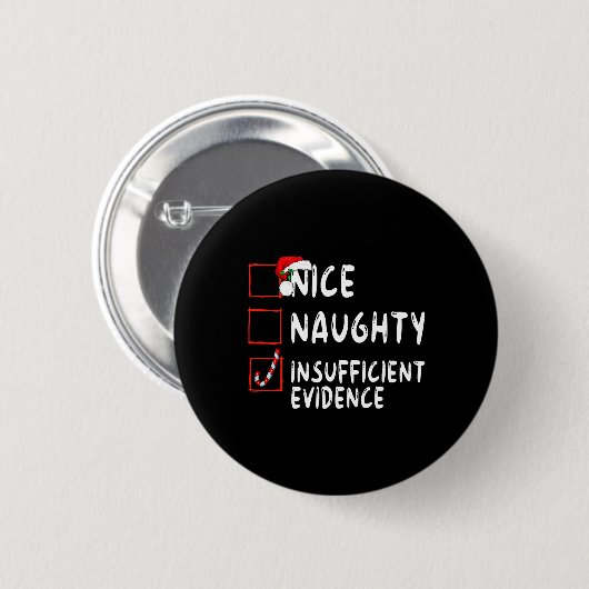 Mooie Naughty Onvoldoende bewijs kerstman Ronde Button 5,7 Cm (Voorkant /achterkant)