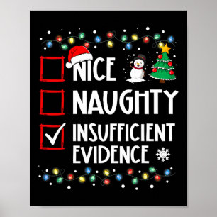 Mooie Naughty Onvoldoende bewijs kerstviering Poster
