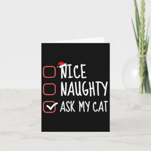 Mooie Naughty vraagt mijn kerstcadeaulijst Kaart