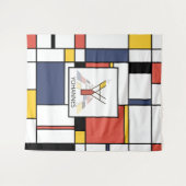 Mooie Neoplasticism Kunst Monogram. Letter Y Wandkleed (Voorkant (horizontaal))