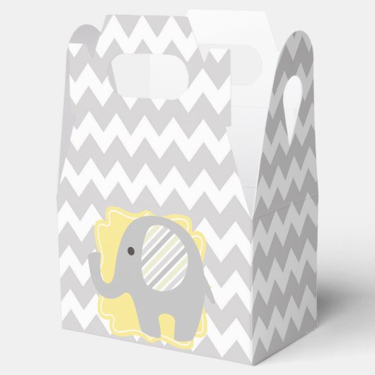 Mooie Neutral Baby shower Custom Schattigee Olifan Bedankdoosjes (Geopend)