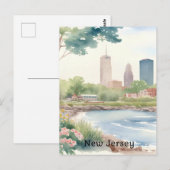 Mooie New Jersey Waterverf Art Briefkaart (Voorkant / Achterkant)