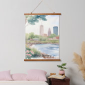 Mooie  New Jersey Waterverf Art Hangend Wandkleed (Slaapkamer)