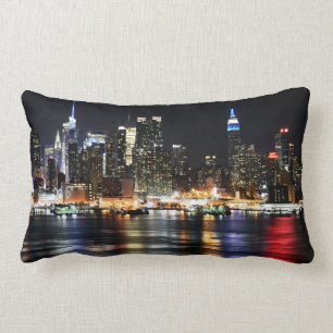Mooie New York Night Lights reflecterend riviertje Kussen