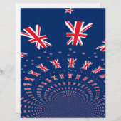 Mooie Nieuw-Zeelandse vlag Art Print Design (Voorkant / Achterkant)