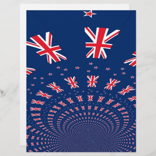 Mooie Nieuw-Zeelandse vlag Art Print Design (Voorkant / Achterkant)