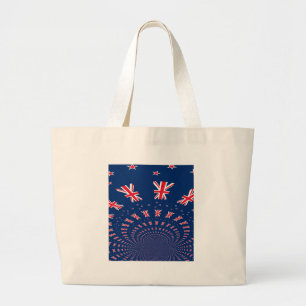 Mooie Nieuw-Zeelandse vlag Art Print Design Grote Tote Bag