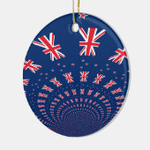 Mooie Nieuw-Zeelandse vlag Art Print Design Keramisch Ornament (Links)