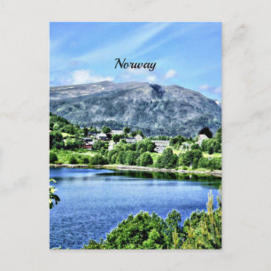 Mooie Noorwegen, landschappelijk landschap Briefkaart