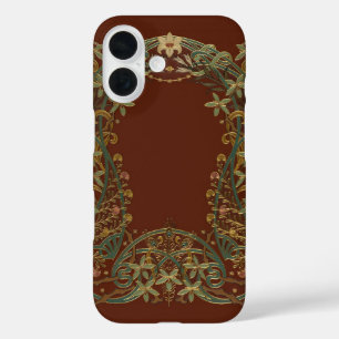 Mooie Nouveau bloem met lelie iPhone 16 Hoesje