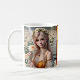 Mooie november Fairy in Chrysanten Koffiemok