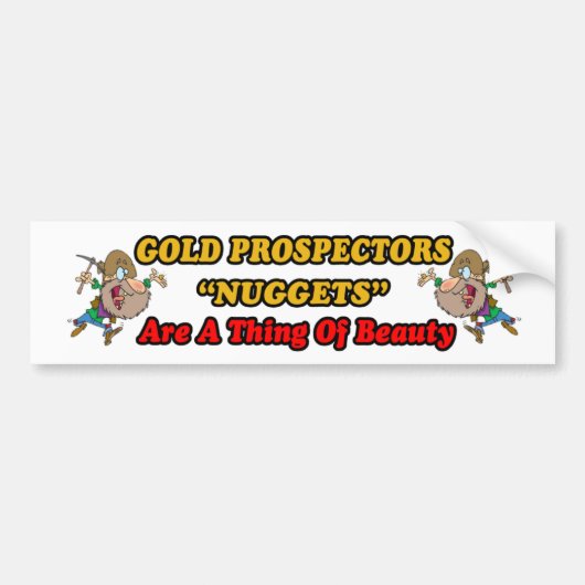 Mooie nuggets bumpersticker (Voorkant)