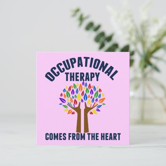Mooie Occupational Therapy Tree OT Quote Kaart (Staand voorkant)