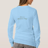 Mooie oceaan scene, blauw lange mouw, T-shirt (Achterkant)