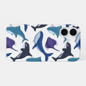 Mooie Oceaandieren Patroon Hoesje iPhone 16 Hoesje (Achterkant horizontaal)