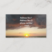 Mooie oceaanzonsondergang visitekaartje (Achterkant)