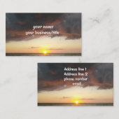 Mooie oceaanzonsondergang visitekaartje (Voorkant / Achterkant)
