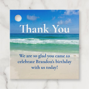 Mooie Ocean Wave Fotografie Beach Party Bedankjes Labels