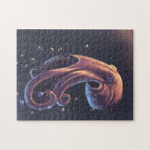 Mooie octopus in het water legpuzzel (Horizontaal)