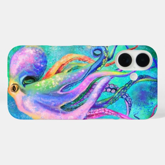 Mooie Octopus iPhone Case (Achterkant (horizontaal))